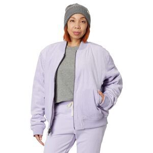 LABEL Womens Go-To Corduroy Bomber Lavender LG One Size